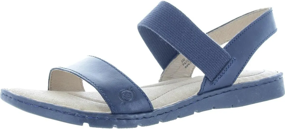 BORN Womens Stretch Leather Flatform Sandals