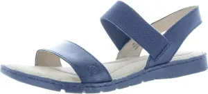 BORN Womens Stretch Leather Flatform Sandals