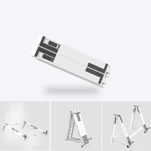 BoxWave Stand and Mount Compatible with Meizu 21 - Pocket Aluminum Stand 3-in-1, Portable Multi Angle Viewing Riser - Metallic Silver