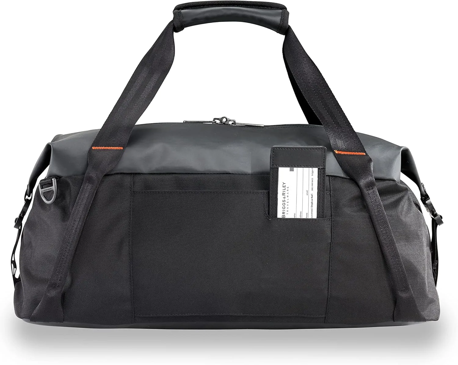 Briggs & Riley Cargo Satchel Duffle Bag for Travel & Gym - Weekender Bag for Women & Men, Overnight Luggage with Self Repairing Zipper, Adjustable Shoulder Strap - ZDX Collection, Black