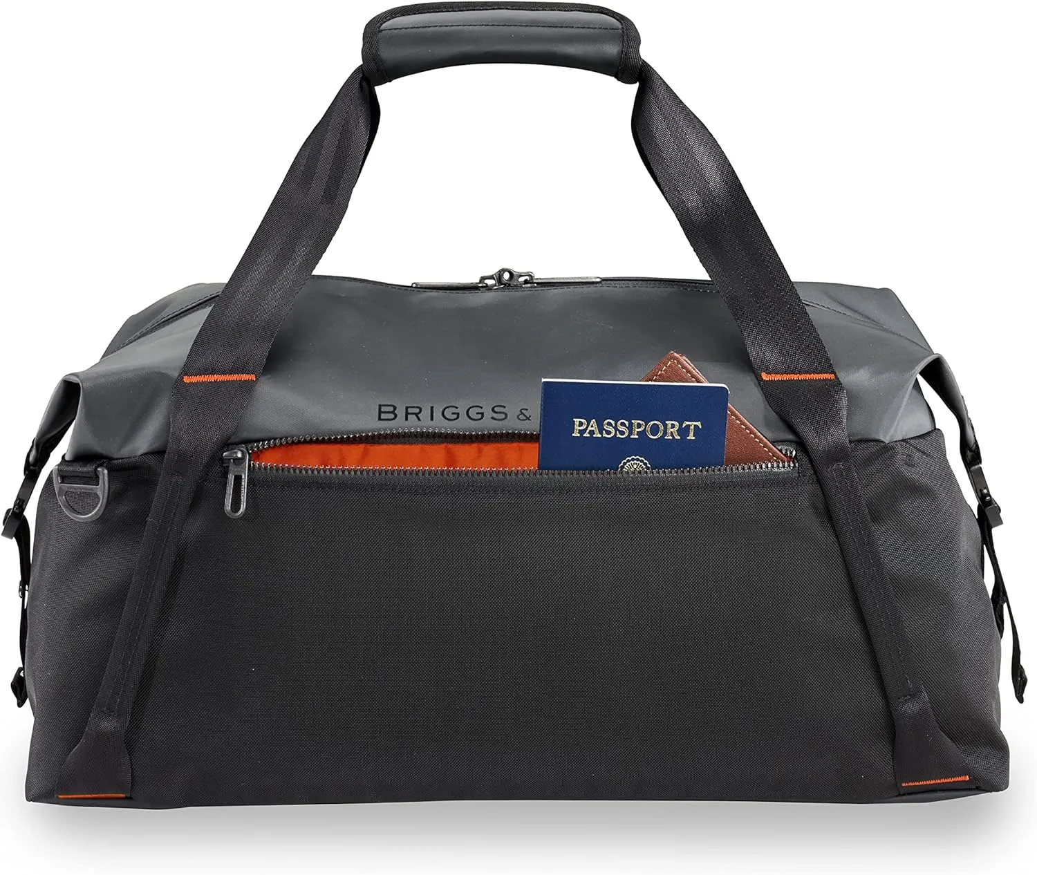Briggs & Riley Cargo Satchel Duffle Bag for Travel & Gym - Weekender Bag for Women & Men, Overnight Luggage with Self Repairing Zipper, Adjustable Shoulder Strap - ZDX Collection, Black