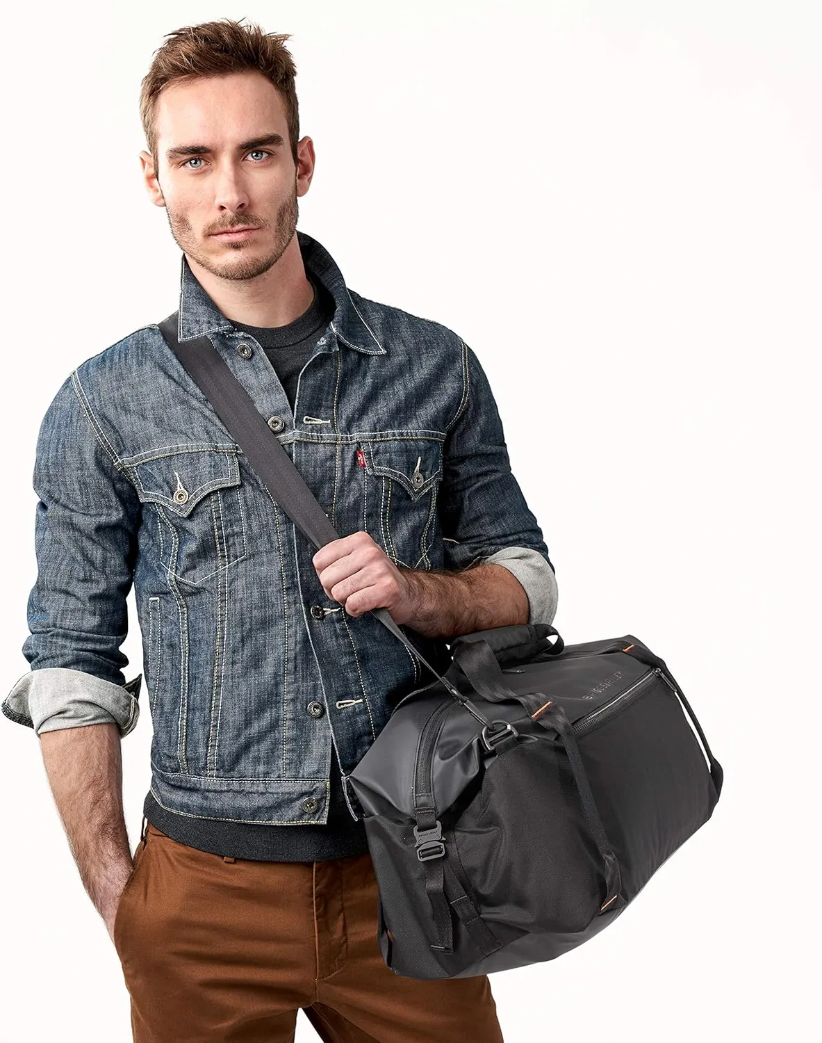 Briggs & Riley Cargo Satchel Duffle Bag for Travel & Gym - Weekender Bag for Women & Men, Overnight Luggage with Self Repairing Zipper, Adjustable Shoulder Strap - ZDX Collection, Black