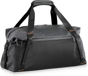 Briggs & Riley Cargo Satchel Duffle Bag for Travel & Gym - Weekender Bag for Women & Men, Overnight Luggage with Self Repairing Zipper, Adjustable Shoulder Strap - ZDX Collection, Black