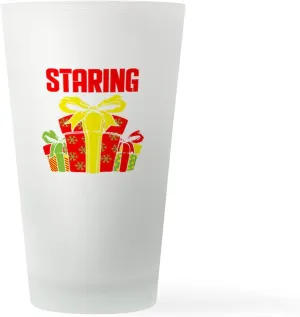 CafePress Stop Staring At My Package Funny Ch Pint Glass, 16 oz. Drinking Glass