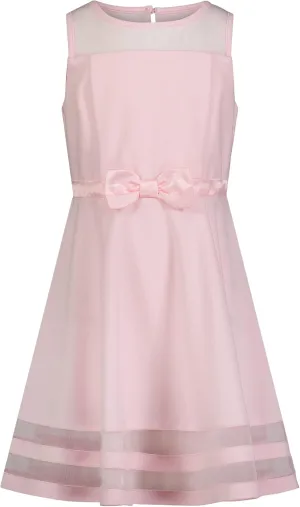 Calvin Klein Girls' Sleeveless Party Dress, Fit and Flare Silhouette, Round Neckline & Back Zip Closure