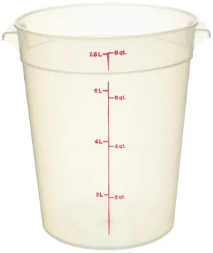 Cambro 8 qt Round Polypropylene Food Storage Container - Camwear®