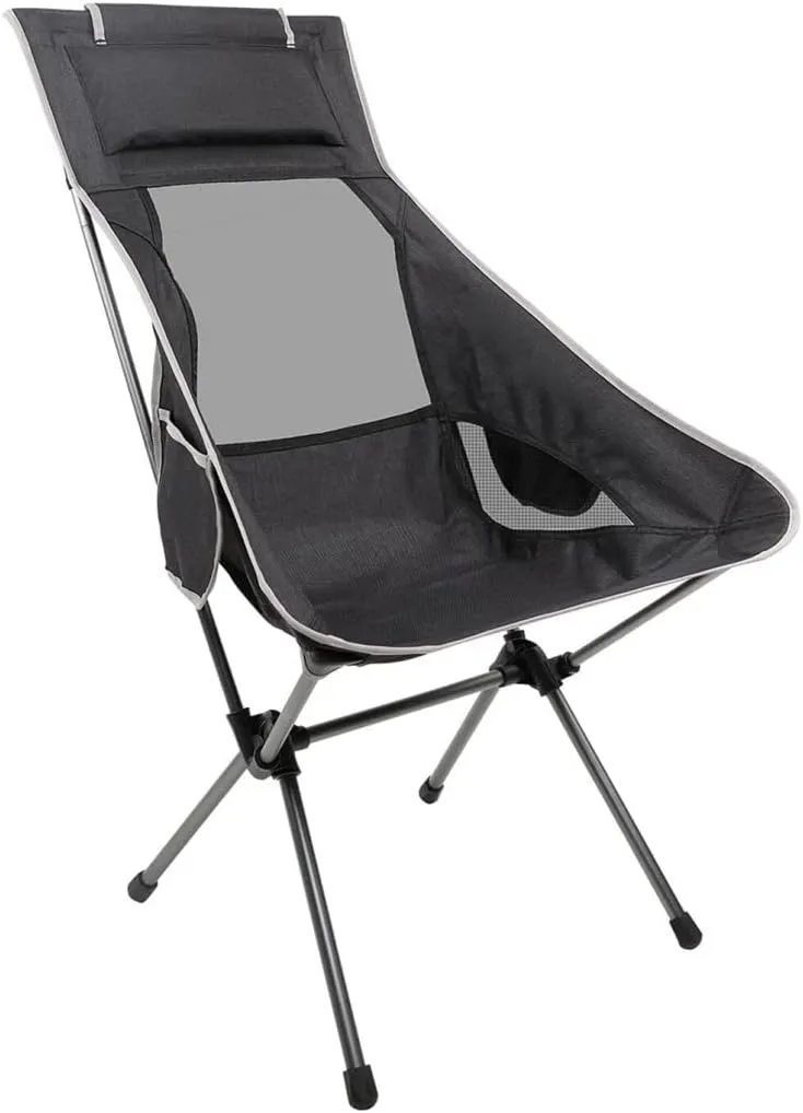 Camping Chair Folding Chairs Lawn Chairs Outdoor High Back Camping Chair Portable Folding Seat With Mesh Backrest Camping Fishing Stool With Quilted Pillow Folding Chair Camp Chair Moon Chair ( Color