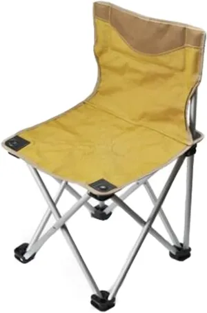 Camping Chair Outdoor Portable Aluminum Alloy Folding Chair Backrest Ultralight Fishing Leisure Chair Beach Seat Stool Outdoor Camping Folding Chair (Color : Yellow, Siz
