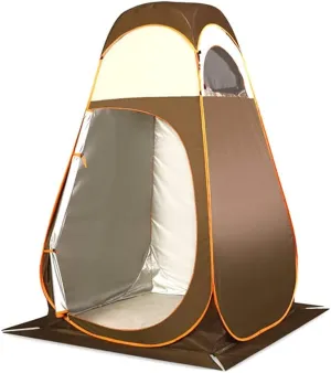 Camping Toilet Tent Pop Up Shower Privacy Tent for Outdoor Camping Biking Toilet Fishing Changing Clothes Easy to Install and Storage Bathing Storage Room Tents,A