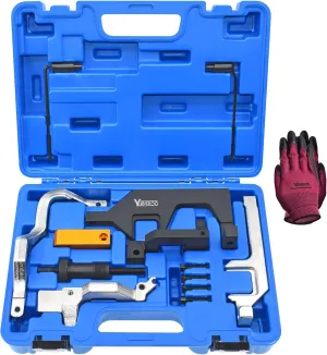 Camshaft Alignment Timing Tool Kit, Engine Locking Timing Tool Compatible with BMW Mini Cooper N12 N13 N14 N16 N18 Peugeot 1.4 1.6, with Portable Case & Gloves