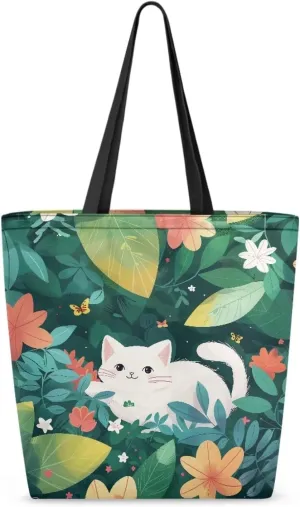 Canvas Bags for Groceries for Women Grocery Cloth Bag with Long Handle Heavy Duty Shoulder Bag for Shopping
