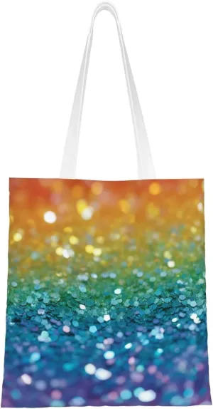 Canvas Tote Bag For Women Reusable Shopping Bag Casual Stars Crimson And Blue Shoulder Bag Handbag For Travel