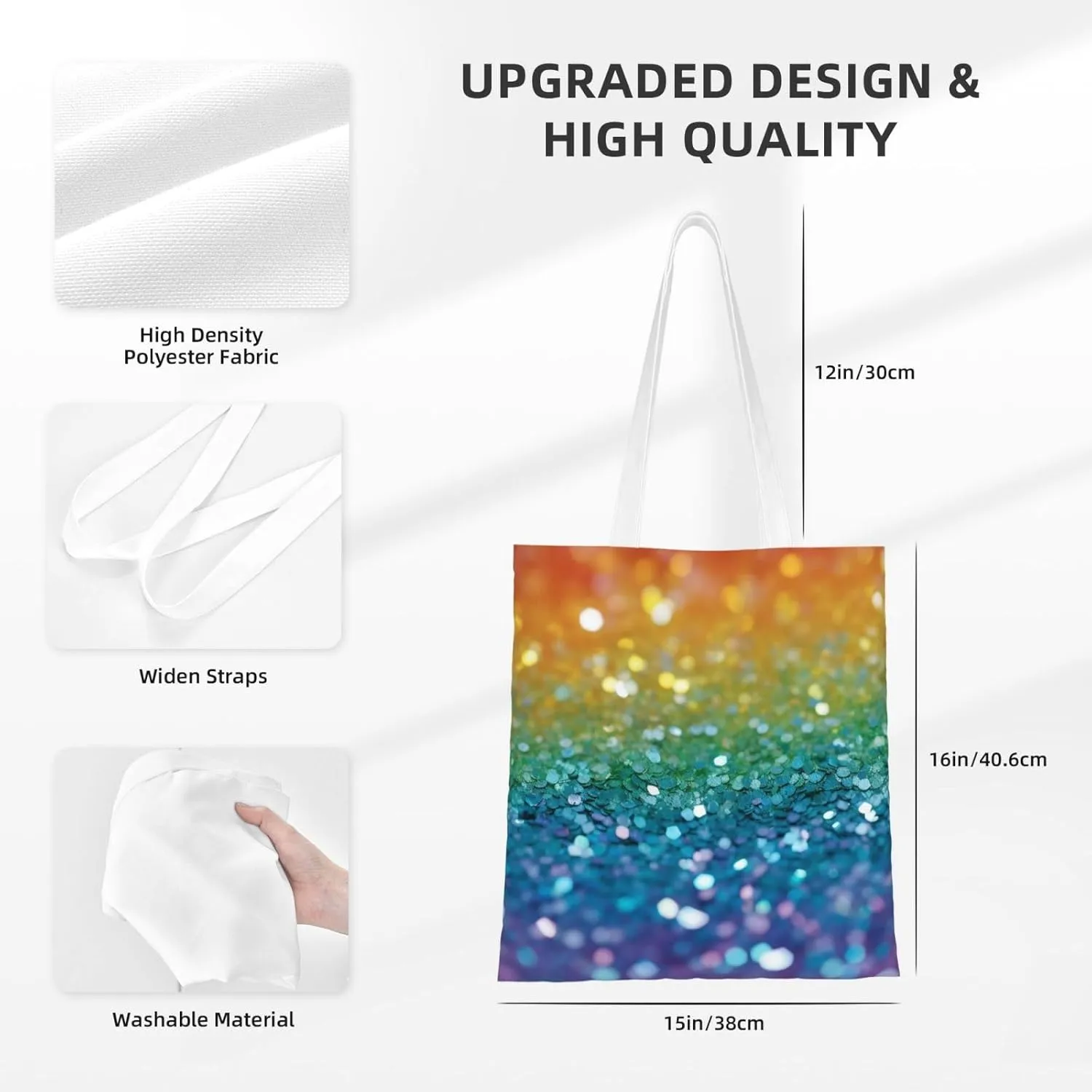 Canvas Tote Bag For Women Reusable Shopping Bag Casual Stars Crimson And Blue Shoulder Bag Handbag For Travel