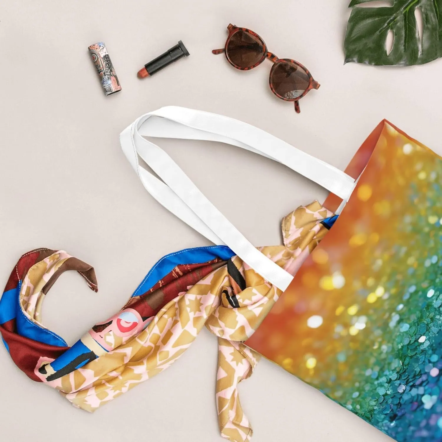Canvas Tote Bag For Women Reusable Shopping Bag Casual Stars Crimson And Blue Shoulder Bag Handbag For Travel