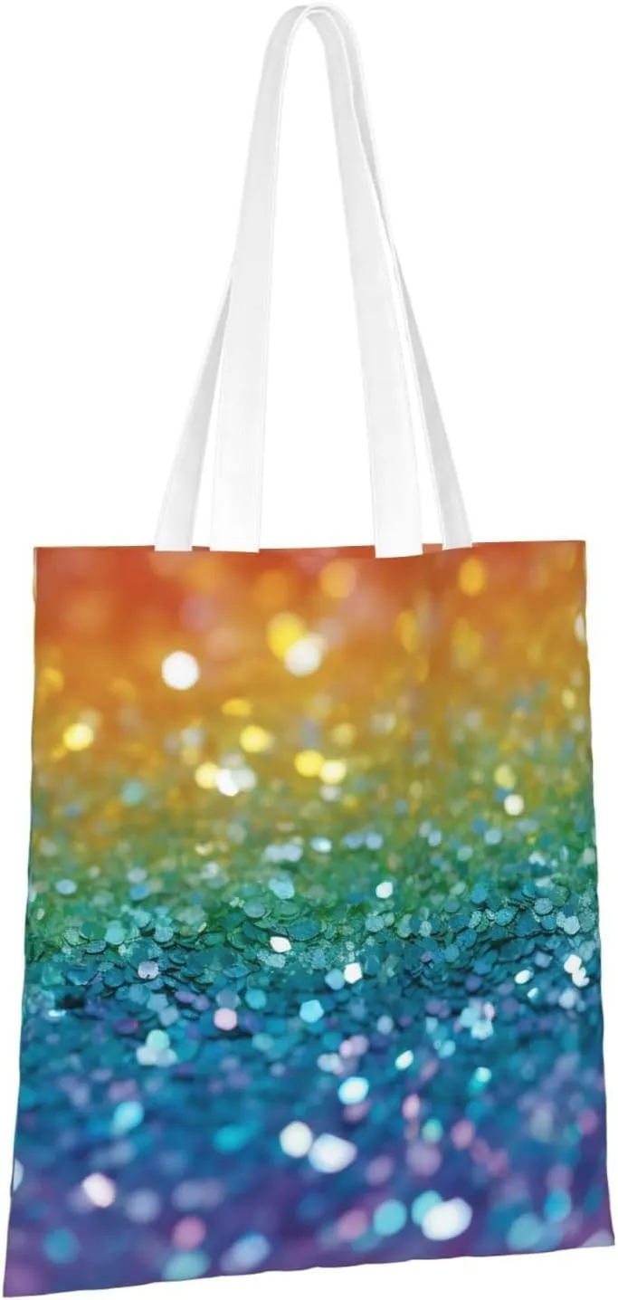 Canvas Tote Bag For Women Reusable Shopping Bag Casual Stars Crimson And Blue Shoulder Bag Handbag For Travel