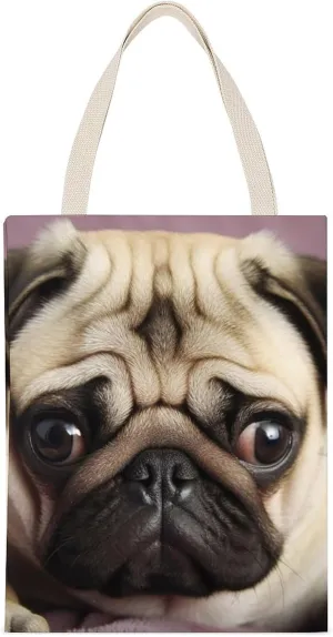 CanvasToteBagDoubleSidedPrintStylishReusableShoppingBagforDailyUse