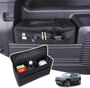 Car Trunk Organizer Storage Cargo Compatible with Hummer EV SUV 2024 2025  Trunk Side Window Luggage Bag with Large Capacity Stable Collapsible Rear Trunk Organizer Accessories (Lower Left Hand Bag)