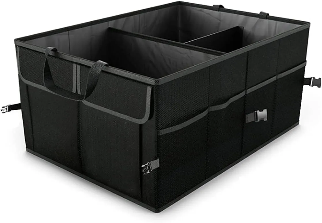 Car Trunk Organizer/Storage, Collapsible Cargo Storage Box, Large Capacity, Trunk Organizer for Cars, Vehicles, SUVs, Trucks