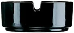 Cardinal International Arcoroc Black Stacking Ashtray, 1 1/4 x 3 1/4 inch - 24 per case.
