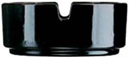Cardinal International Arcoroc Black Stacking Ashtray, 1 1/4 x 3 1/4 inch - 24 per case.