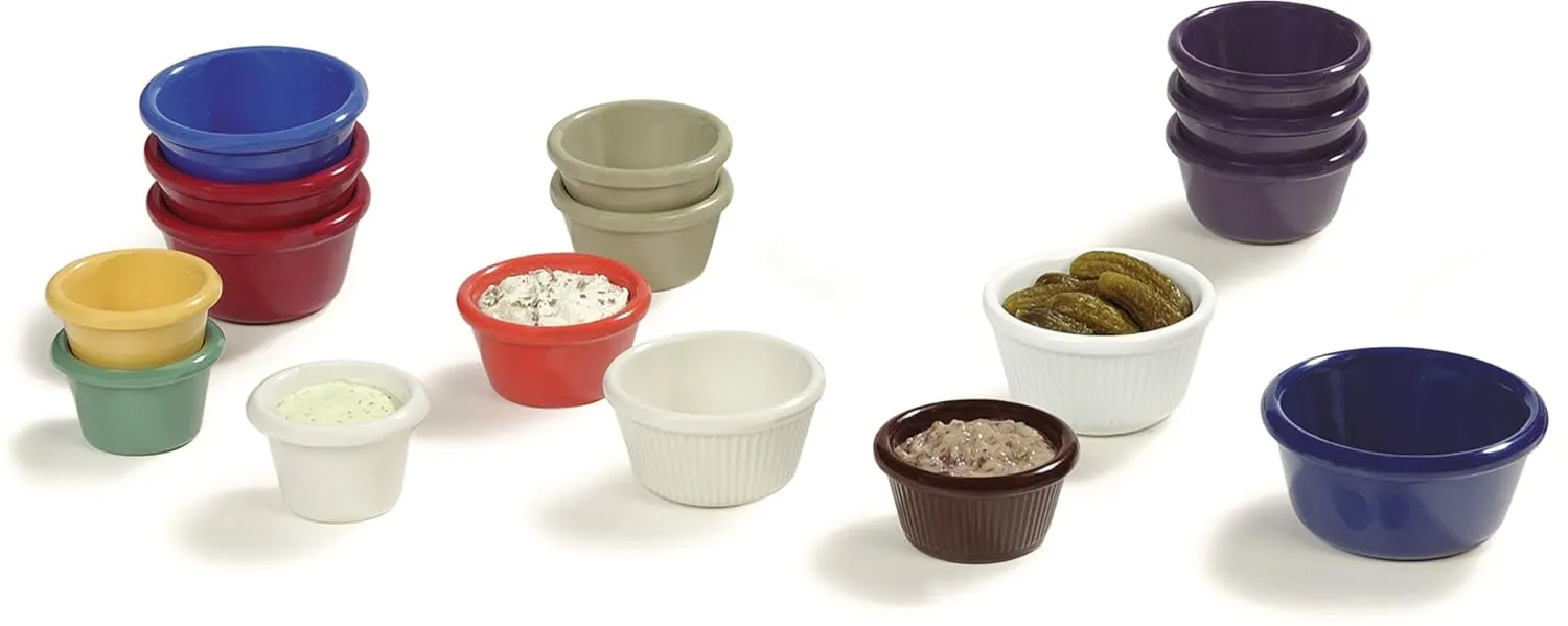 Carlisle FoodService Products S275-842 Smooth Melamine Sauce Cup, 1.5 oz, Bone (Pack of 12)