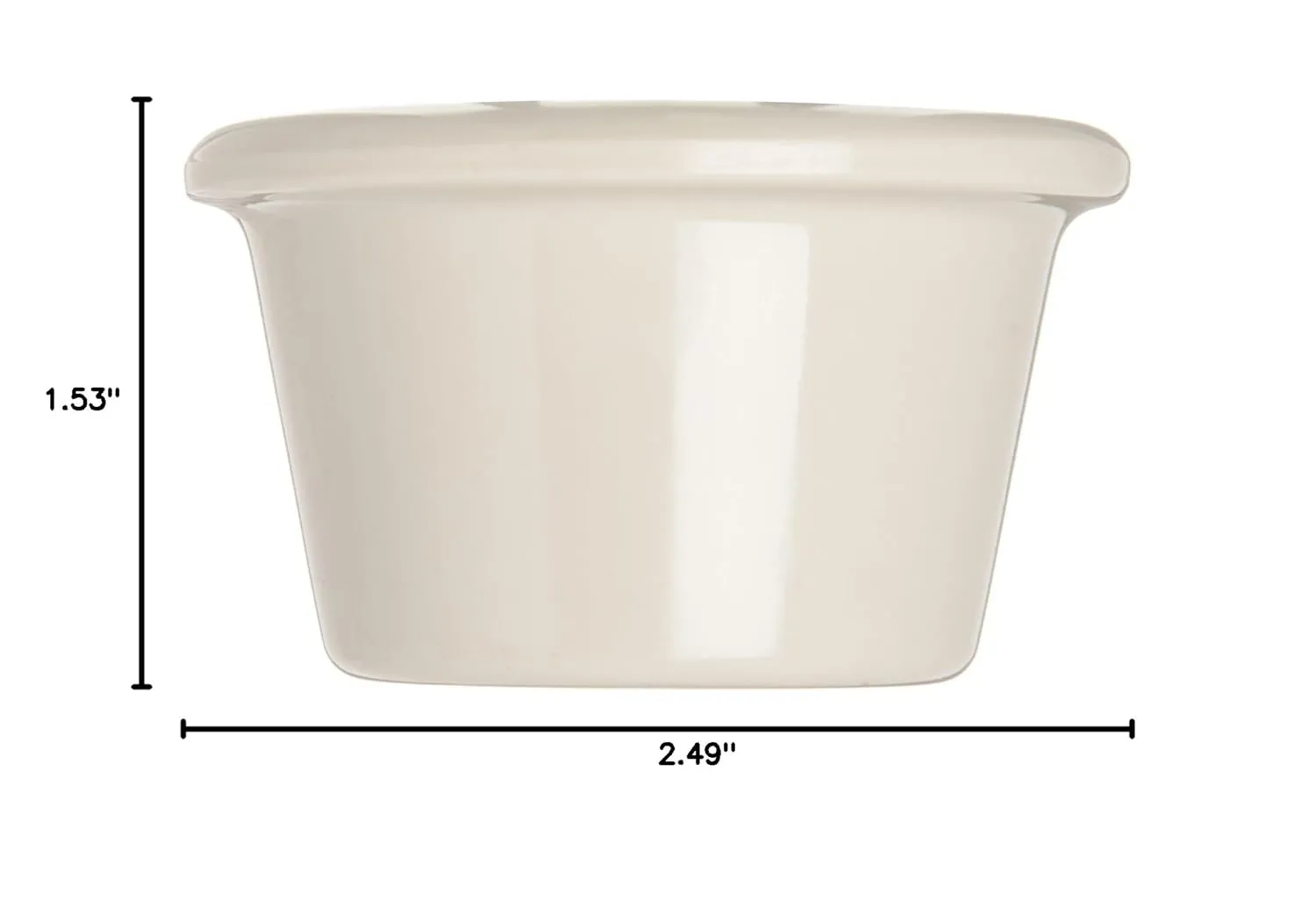 Carlisle FoodService Products S275-842 Smooth Melamine Sauce Cup, 1.5 oz, Bone (Pack of 12)