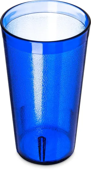 Carlisle FoodService Products Stackable Tumbler Plastic Tumbler with Pebbled Exterior for Restaurants, Catering, Kitchens, Plastic, 16 Ounces, Royal Blue, (Pack of 72)