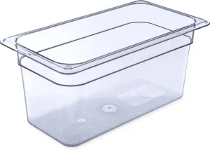 Carlisle FoodService Products Storplus Food Storage Container Food Pan, Chafing Pan for Catering, Buffets, Restaurants, Polycarbonate (Pc), 1/3 Size 6 Inches Deep, Clear, (Pack of 6)