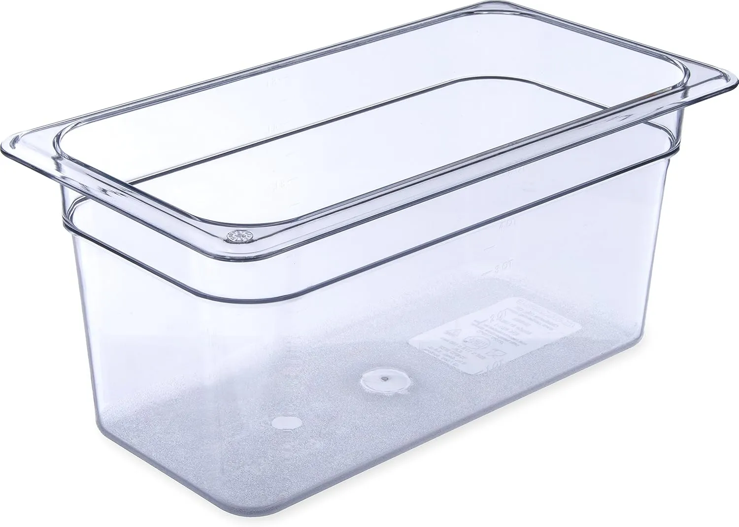Carlisle FoodService Products Storplus Food Storage Container Food Pan, Chafing Pan for Catering, Buffets, Restaurants, Polycarbonate (Pc), 1/3 Size 6 Inches Deep, Clear, (Pack of 6)