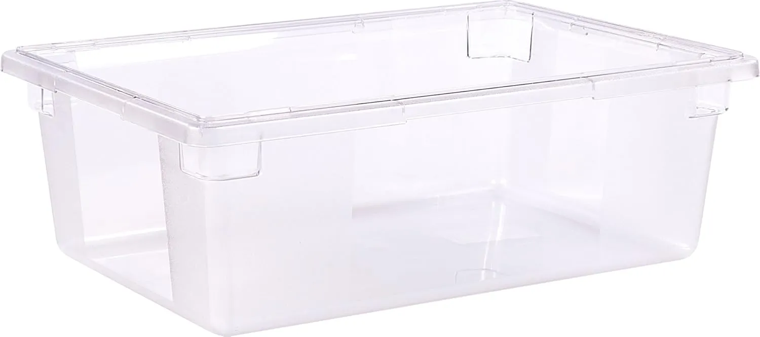 Carlisle FoodService Products Storplus Food Storage Container with Stackable Design for Catering, Buffets, Restaurants, Polycarbonate (Pc), 12.5 Gallons, Clear