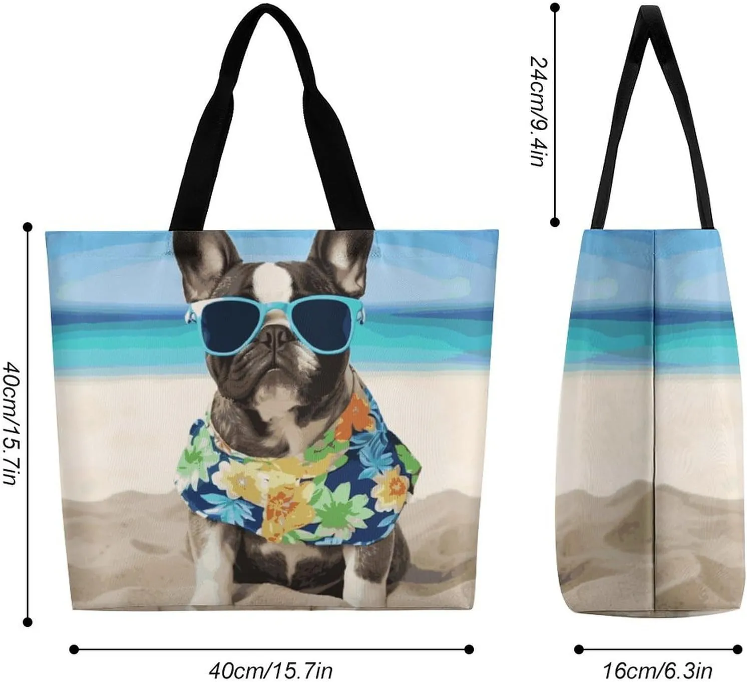 Cartoon Cute Otter Tote Bag for Women Reusable Grocery Shoulder Bag Shopping Bags for Travel, Groceries