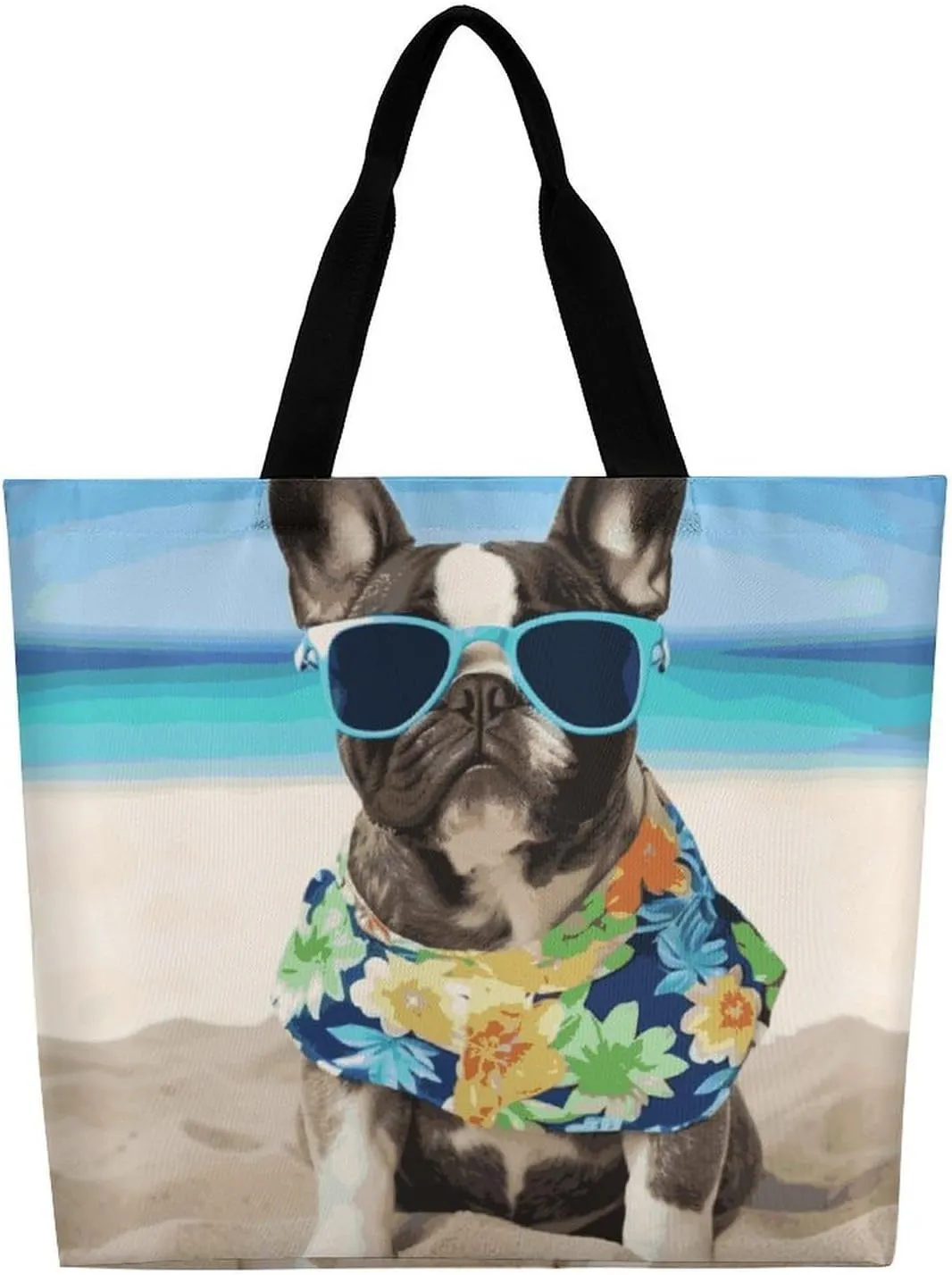 Cartoon Cute Otter Tote Bag for Women Reusable Grocery Shoulder Bag Shopping Bags for Travel, Groceries