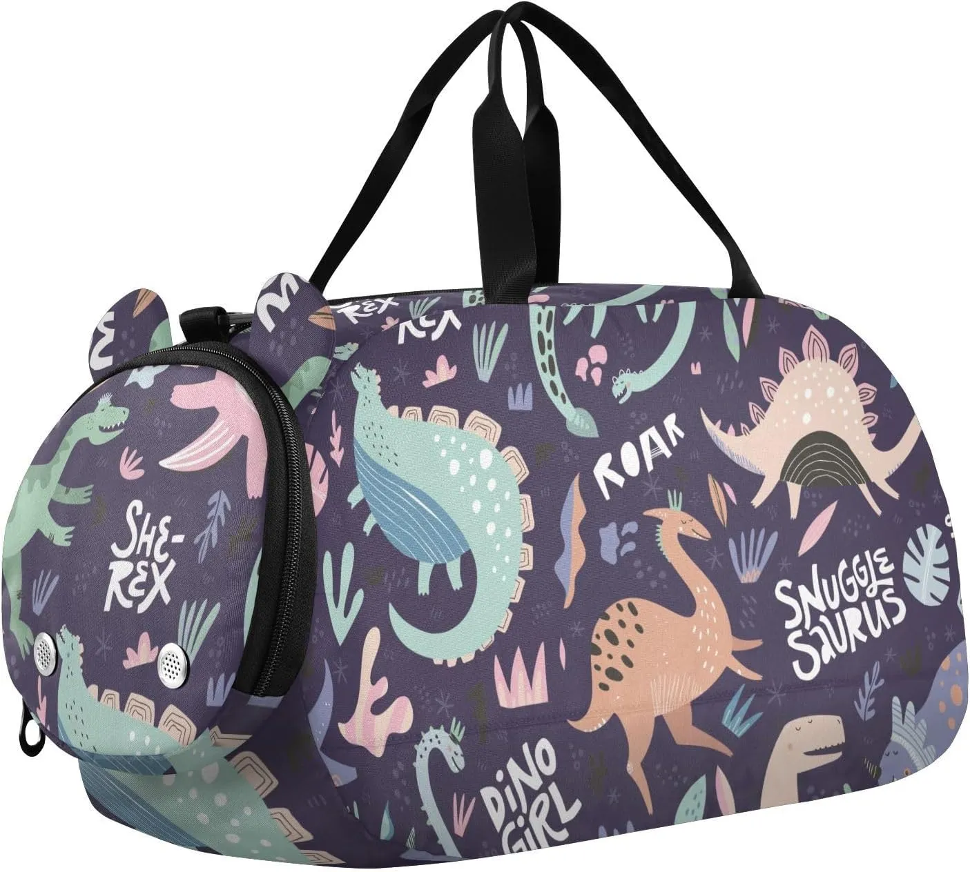 Cartoon Dinosaurs Duffel Bags for Boys Small Gym Bags for Teens Dance Bag for Girls