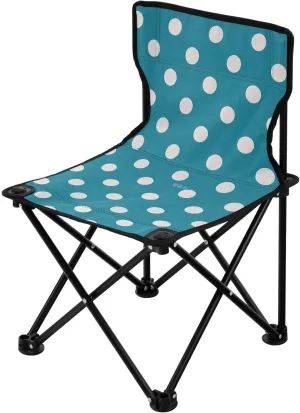 Cartoon Dot Green Collapsible Camping Chairs Lightweight Ice Fishing Chair with Carrying Bag