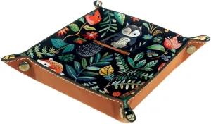Cartoon Jungle Animal Bird Small Stacking Jewelry Organizer Trays, Desk Drawer Organizer Tray, Earring Tray, Bracelet Tray, Decorative Storage Solution