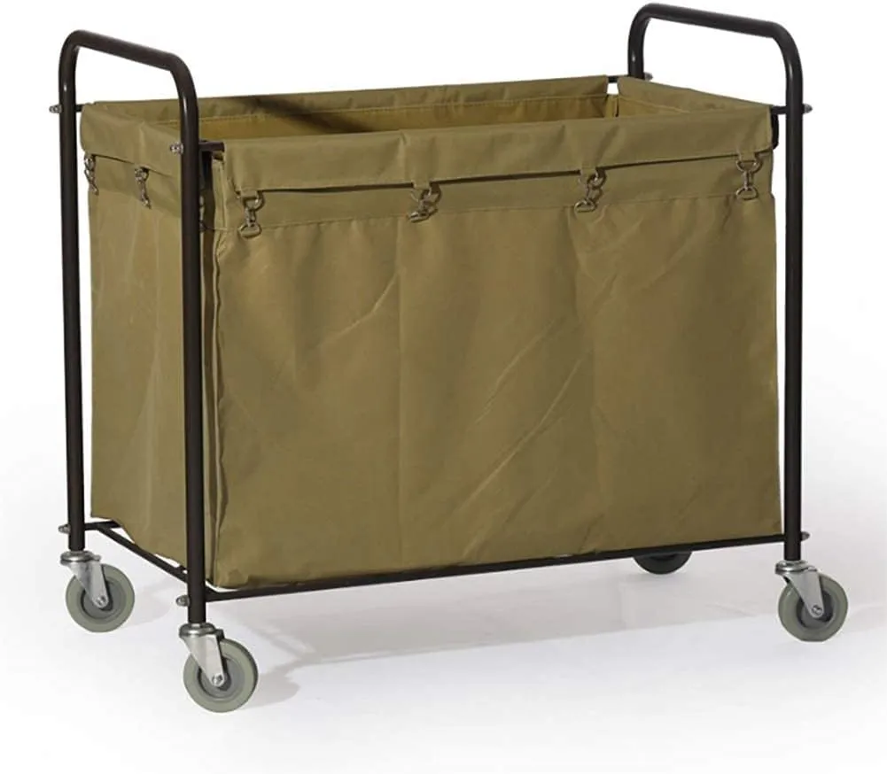 Carts Storage Car Service Car Utility Vehicle Multifunction Portable Trolley Home Commercial Rolling Laundry Collector Hamper with Handle Wheeled Hotel
