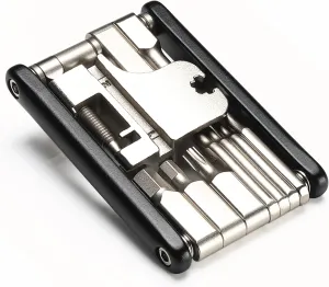 CECO-USA 17 Function Bike Tool with Chain Breaker – Bicycle Multi Tool – Ultra Slim, Compact Pocket Sized, Lightweight – High Strength CR-V 6150 Tool Steel – Easy To Carry