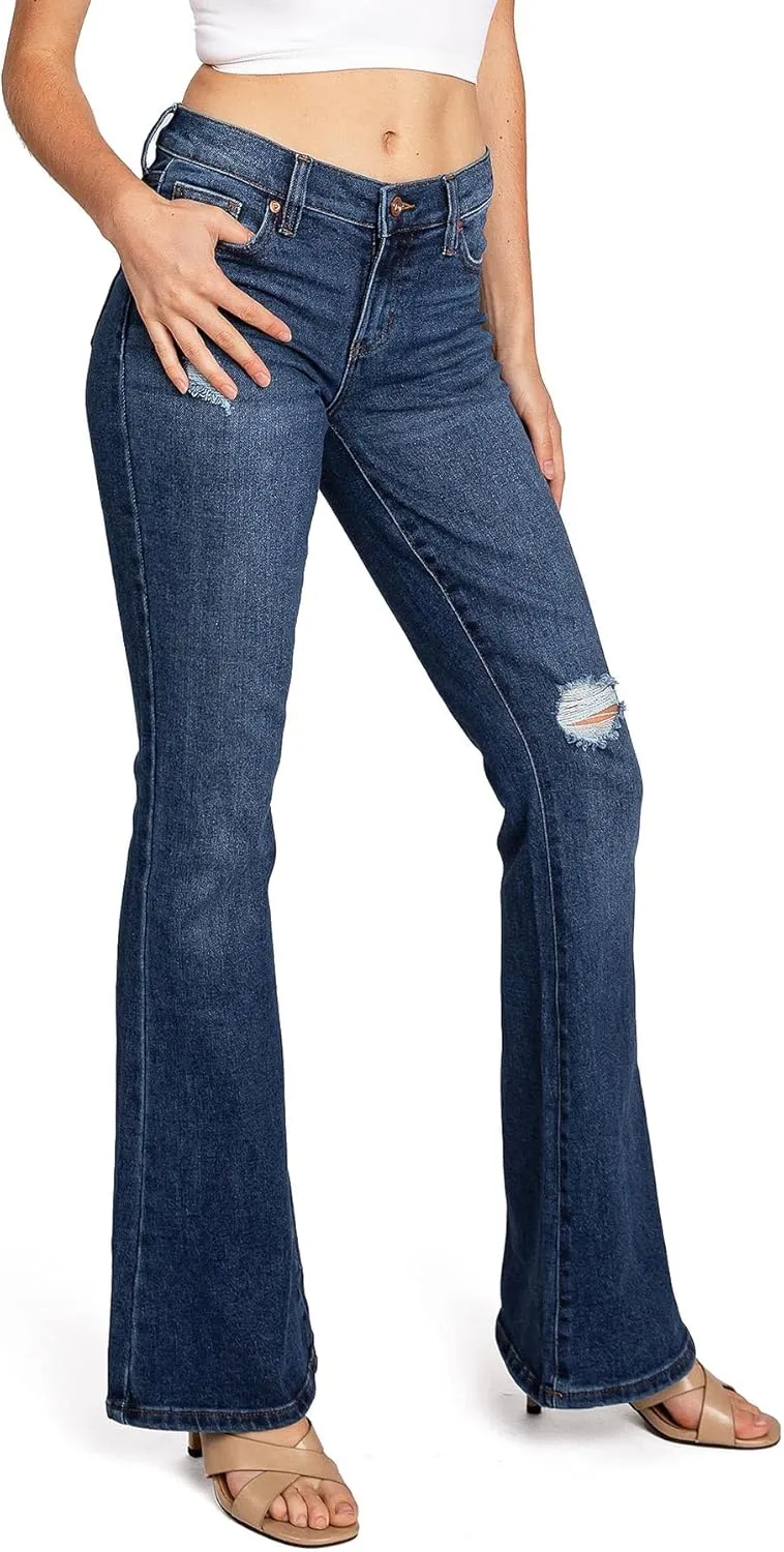 Celebrity Pink Regeneration Women's Juniors Y2K Low Rise Flare Jeans