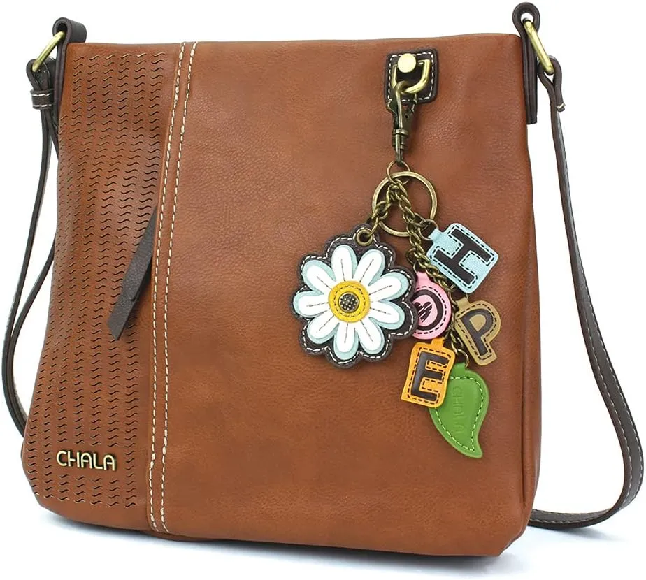 CHALA Laser Cut Crossbody Faux Leather
