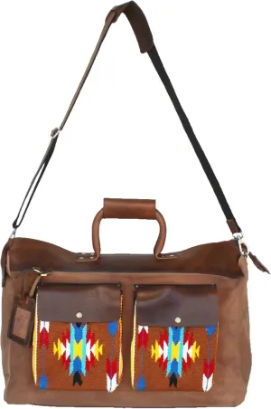 CHALLENGER Western Canvas Leather Woven Carry-On Travel Weekender Duffle Gym Bag 18SKD17
