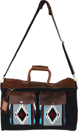 CHALLENGER Western Canvas Leather Woven Carry-On Travel Weekender Duffle Gym Bag 18SKD24