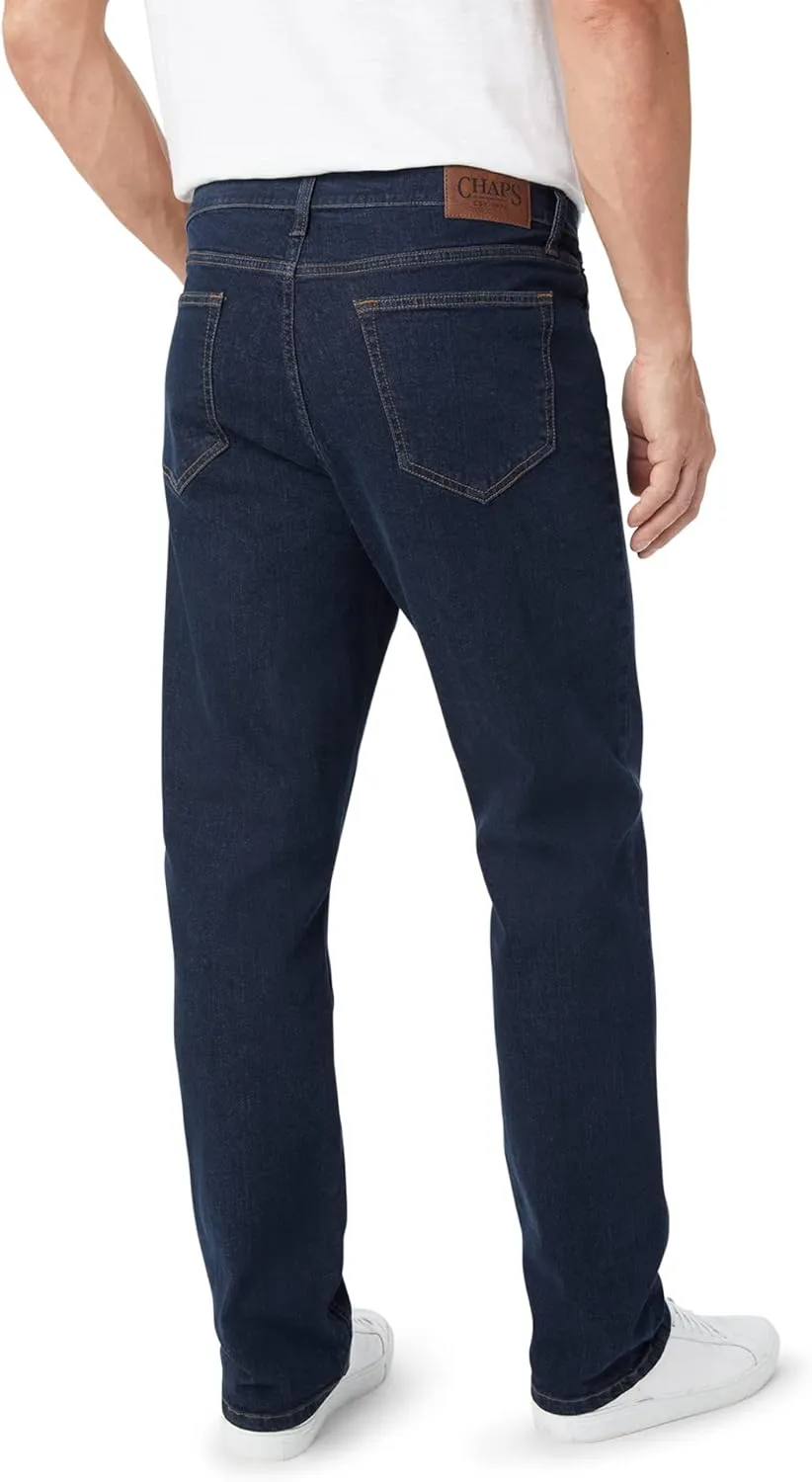 Chaps Men's Jeans - Straight Leg Comfort Stretch Denim Jeans - Regular Slim Fit Jeans for Men
