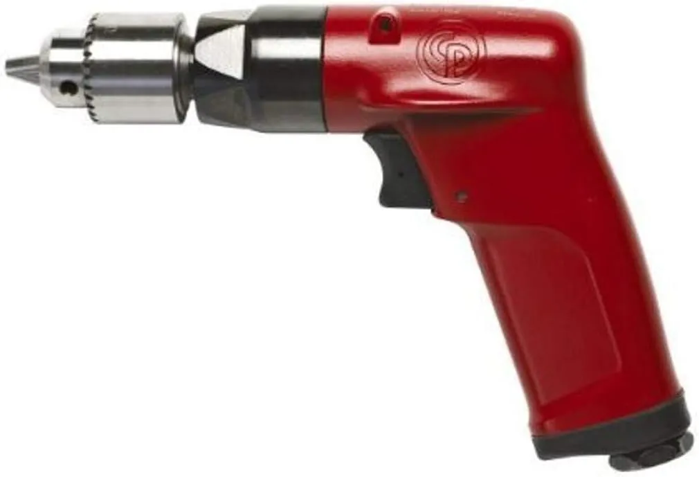 Chicago Pneumatic CP1014P24 - Air Power Drill, 1/4 Inch (6 mm), Keyed Chuck, Pistol Handle, 0.5 HP / 370 W, Stall Torque 3.4 ft. lbf / 4.6 NM, 2400 RPM, Hand Drill, Power Tools & Home Improvement