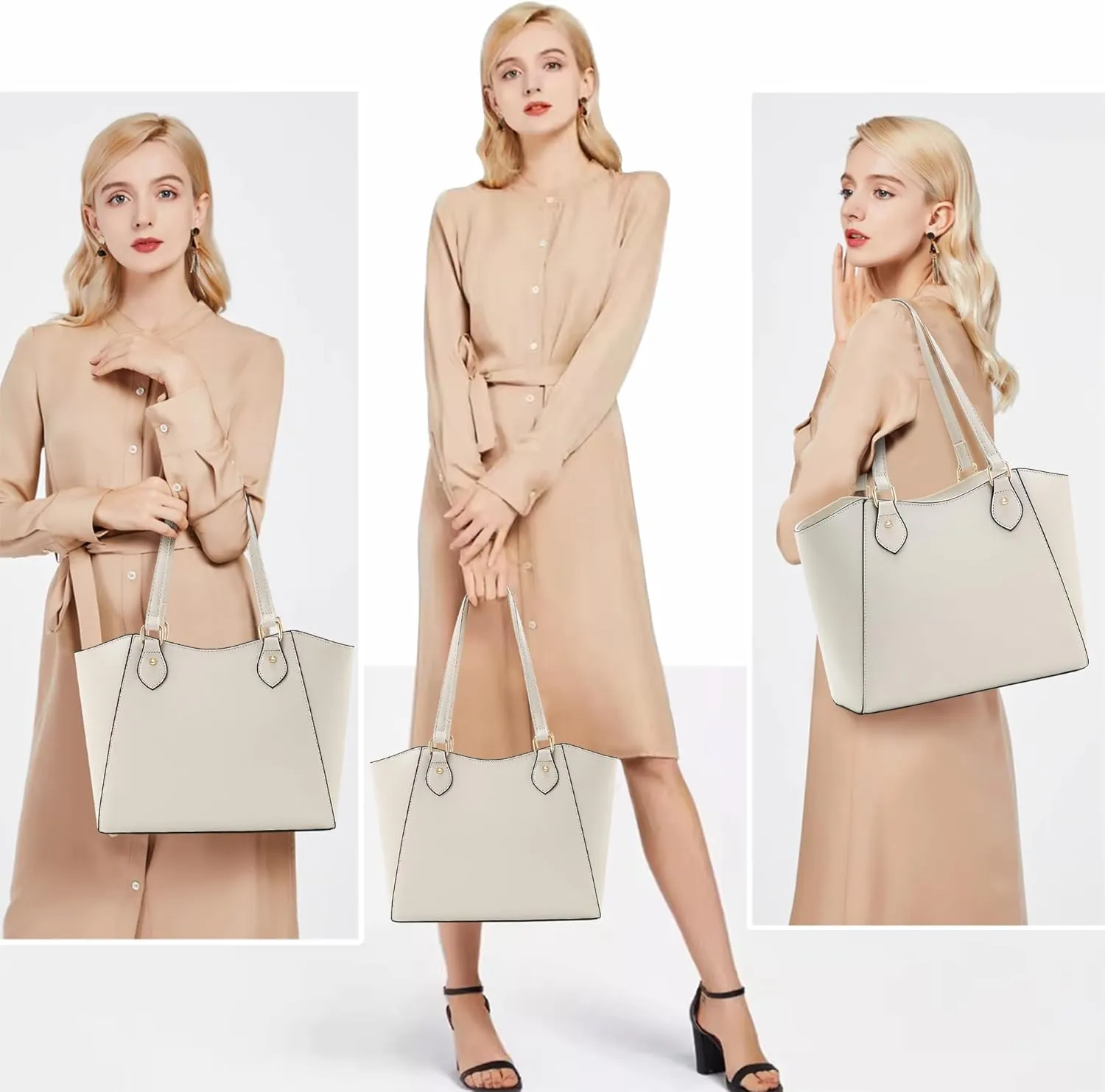 CHICAROUSAL Tote Bag for Women Large Handbags and Purses for Women PU Leather Womens Shoulder Bags