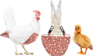 Chicken Diapers for Hens, Rooster, Diapers for Ducks, Ducklings, Birds - Disposable Lining, Reusable, Adjustable, Size That FITS, Large XL by Uni Infinity (Pink Floral, Chicken Large, 1, Count)