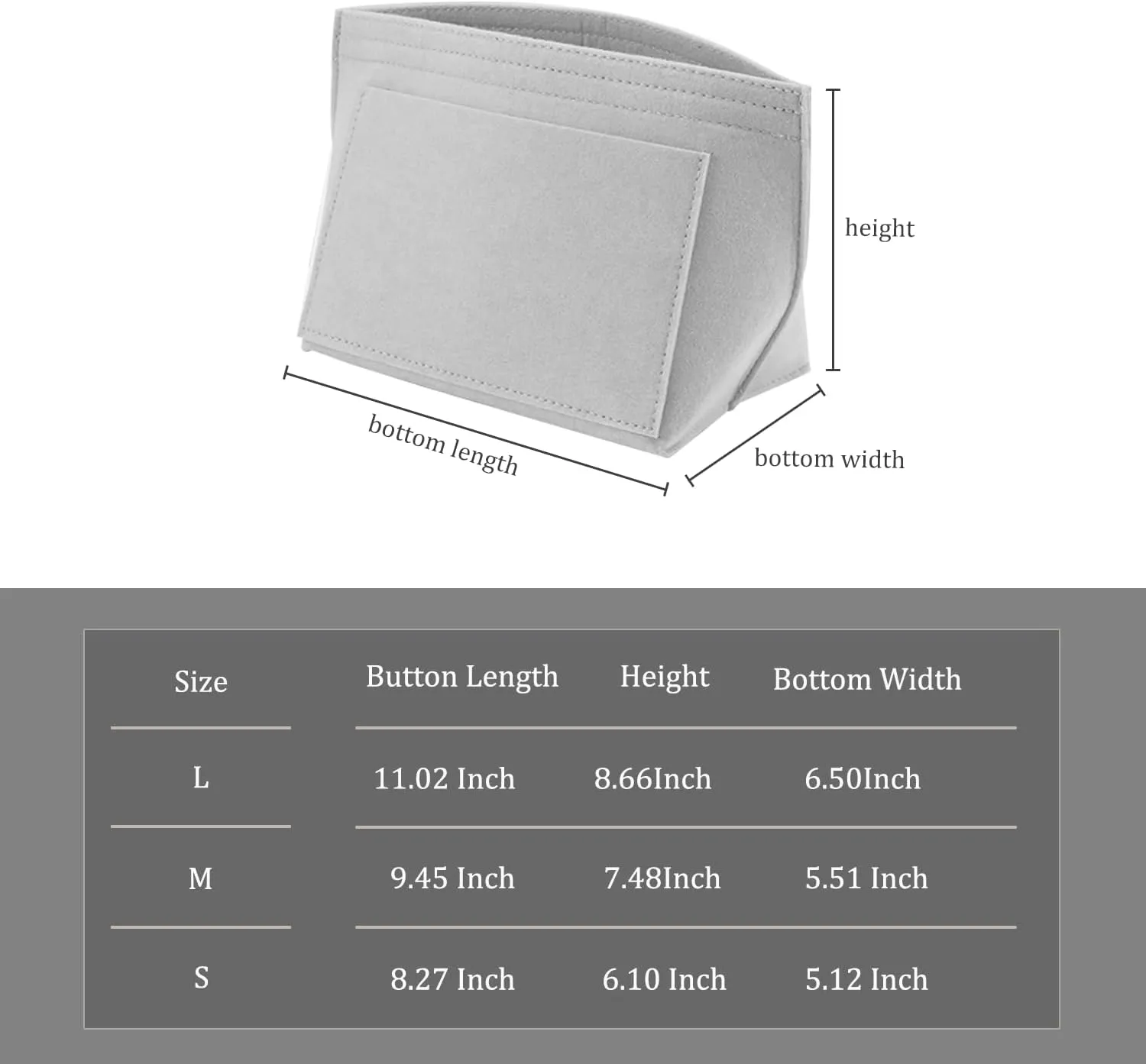 Chispee Purse Organizer Insert for Longchamp Handbags – Premium Handbag Organizer with Multiple Pockets, Lightweight & Durable Bag Organizer for Tote, Travel, and Everyday Use (M Size, Light Grey)