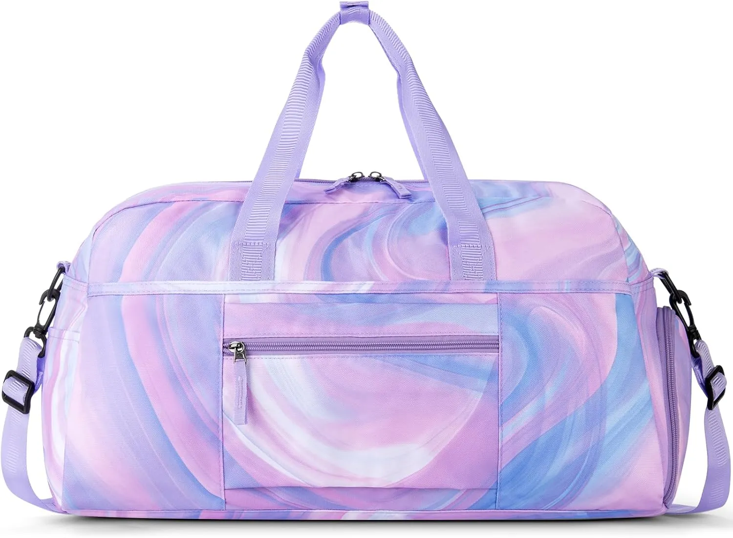 Choco Mocha Girls Duffle Bag for Travel Sports Duffle Bag with Shoe Compartment Gym Duffle Tote Bag Dance Duffle Bags for Teen Girls Fluid Purple