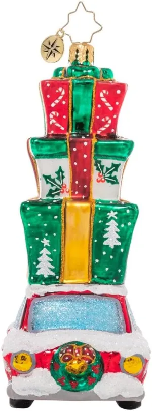 Christopher Radko Hand-Crafted European Glass Christmas Decorative Ornament, Holiday Driver