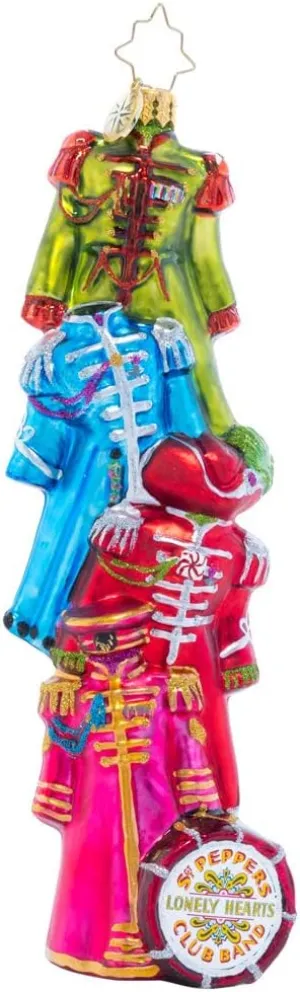 Christopher Radko Hand-Crafted European Glass Christmas Decorative Ornament, SGT Pepper Suited Up