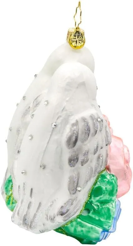 Christopher Radko Hand-Crafted European Glass Christmas Tree Decorative Ornament, 2025 Wedding Lovebirds
